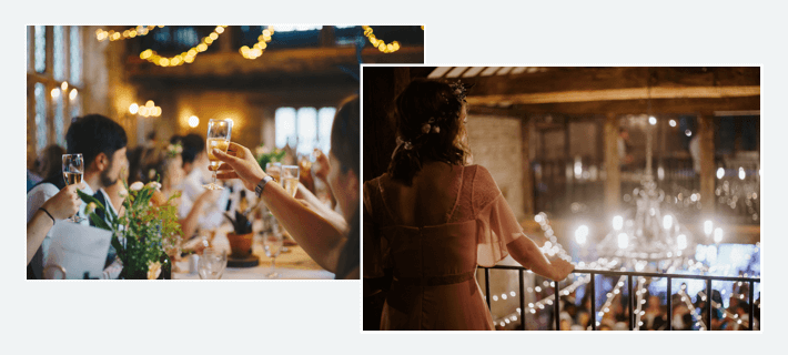 Two photos showing how different emotions can be captured at the same event. 